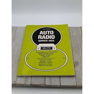 Original Sams Auto Radio Service Data Book AR-279